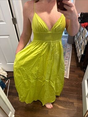 NWT Zara Lime Green Maxi Dress